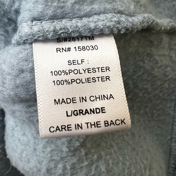 Dusty Blue Faux Shearling Sweater - Picture 3 of 7